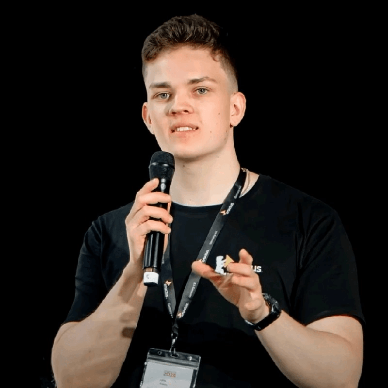 Adrian speaking at Enactus event